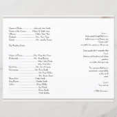 Brown Aquamarin Art Deco Posh Wedding Programm (Rückseite)