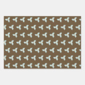 Brown & Aquamarin Gnome | Weihnachtsfeiertag Geschenkpapier Set (Vorderseite 3)