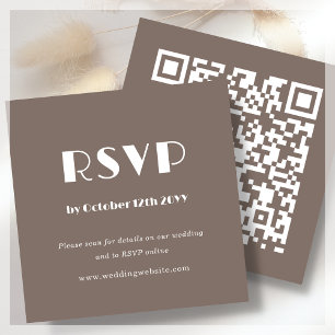 Brown Art Deco   QR-Code   Hochzeitsscan nach UAWG Begleitkarte