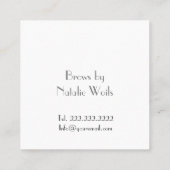 Brown Artist Quadratische Visitenkarte (Rückseite)