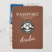 Brown Aruba Pass Save the Date (Vorne/Hinten)