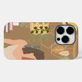 Brown Ästhetische Frau Lesen Buch Case-Mate iPhone Hülle (Rückseite (Horizontal))