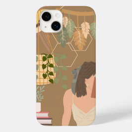 Brown Ästhetische Frau Lesen Buch Case-Mate iPhone 14 Plus Hülle