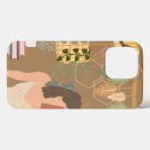 Brown Ästhetische Frau Lesen Buch Case-Mate iPhone Hülle (Rückseite (Horizontal))