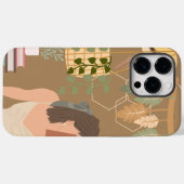 Brown Ästhetische Frau Lesen Buch Case-Mate iPhone Hülle (Rückseite (Horizontal))