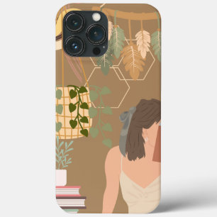 Brown Ästhetische Frau Lesen Buch Case-Mate iPhone Hülle