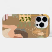 Brown Ästhetische Frau Lesen Buch Case-Mate iPhone Hülle (Rückseite (Horizontal))