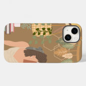 Brown Ästhetische Frau Lesen Buch Case-Mate iPhone Hülle (Rückseite (Horizontal))