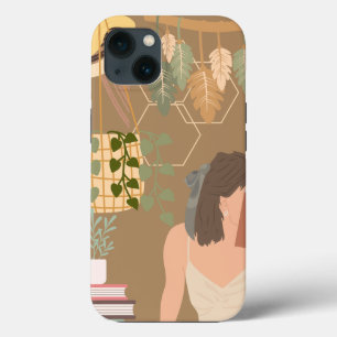 Brown Ästhetische Frau Lesen Buch Case-Mate iPhone Hülle