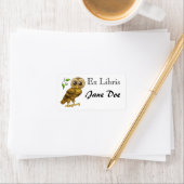 Brown Athenian Owl Adressaufkleber (Insitu)