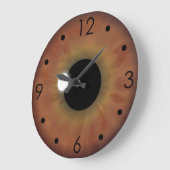 Brown-Augen-Iris-Augapfel-kundenspezifische große Wanduhr (Winkel)