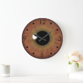 Brown-Augen-Iris-Augapfel-kundenspezifische große Wanduhr (Zuhause)