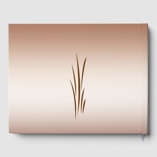 Brown Autumn Harvest Wedding Gästebuch (Rückseite)