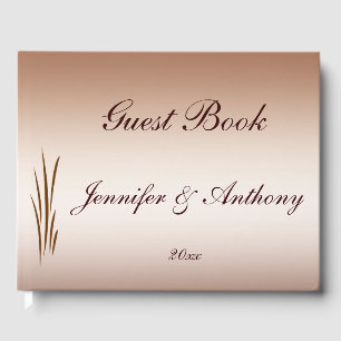 Brown Autumn Harvest Wedding Gästebuch