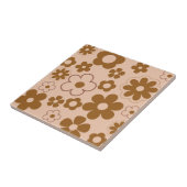 Brown Autumn Retro Y2K Hippie Blume Muster Fliese (Seite)