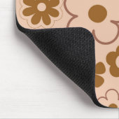 Brown Autumn Retro Y2K Hippie Blume Muster Mousepad (Ecke)