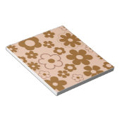 Brown Autumn Retro Y2K Hippie Blume Muster Notizblock (angewinkelt)