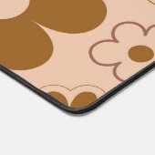 Brown Autumn Retro Y2K Hippie Blume Muster Schreibtischunterlage (Ecke)