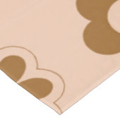 Brown Autumn Retro Y2K Hippie Blume Muster Tischdecke (Schrägansicht)