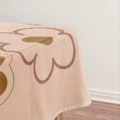 Brown Autumn Retro Y2K Hippie Blume Muster Tischdecke (Beispiel)