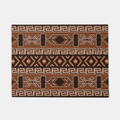 Brown Aztec Muster Südwest Tribal Design Fußmatte (Vorderseite)