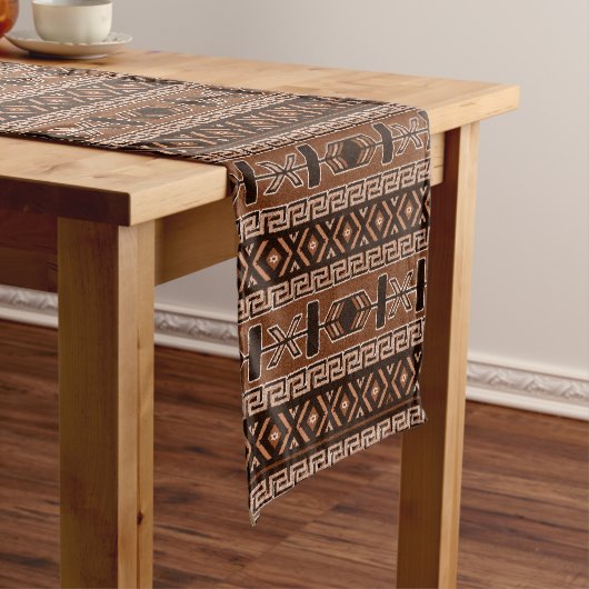 Brown Aztec Muster Südwestdesign Kurzer Tischläufer (Beispiel)