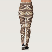 Brown Aztec Tribal Native American Leggings (Rückseite)