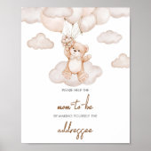 Brown Baby Bear Balloon Envelope Station Poster (Vorne)