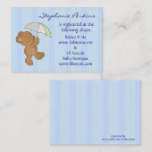 Brown Baby Bear Dusche Registrierungskarten Begleitkarte (Vorne/Hinten)