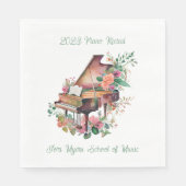 Brown Baby Grand Piano Erwägung Serviette (Vorderseite)