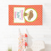 Brown Baby Monkey mit Schnuller Baby Dusche Banner (Insitu)
