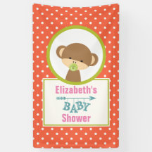 Brown Baby Monkey mit Schnuller Baby Dusche