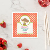 Brown Baby Monkey mit Schnuller Baby Dusche Serviette (Beispiel)