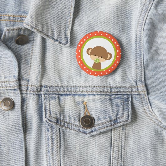 Brown Baby Monkey mit Schnuller Button (Beispiel)