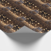 Brown Baby Wombat on Brown Bokeh Bliss, Geschenkpapier (Ecke)