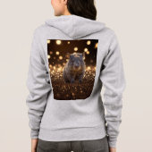 Brown Baby Wombat on Brown Bokeh Bliss, Hoodie (Rückseite)
