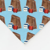 Brown Bag Sack School Lunch Teacher Cafeteria Fleecedecke (Ecke)