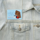 Brown Bag School Lunch Teacher Cafeteria Worker Namensschild (Beispiel)