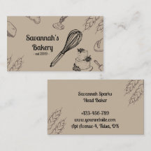 Brown Bakery Collage Whisky Business Card
