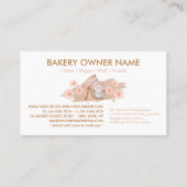 Brown Baking Utensid Bäckerei Bäckerei Visitenkarte (Rückseite)