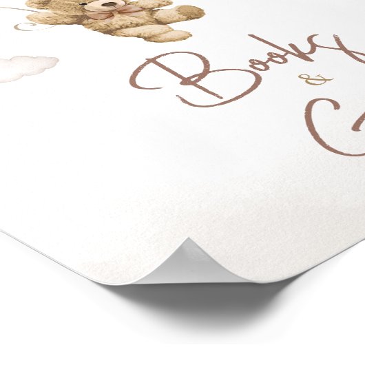 Brown Balloon Bear Baby Duschbücher und Geschenke Poster (Ecke)