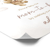 Brown Balloon Bear Baby Shower Envelope Station Poster (Ecke)