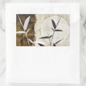 Brown Bamboo Moon Herbstlaube Rechteckiger Aufkleber (Tasche)