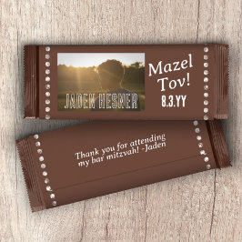 Brown Bar Mitzvah Chocolate Candy Bar Wrapper Flyer