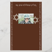 Brown Bar Mitzvah Stars Budget Candy Bar Wrapper Flyer (Vorne)