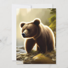 Brown Bar Wildlife Portrait Karte