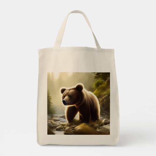 Brown Bar Wildlife Portrait Tragetasche (Rückseite)