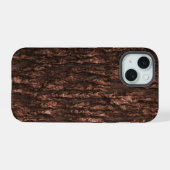Brown Bark Camouflage iPhone 15 Hülle (Rückseite (Horizontal))