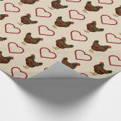 Brown Barnevelt Hen Hühnchen Geschenkpapier (Ecke)