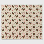 Brown Barnevelt Hen Hühnchen Geschenkpapier (Flach)